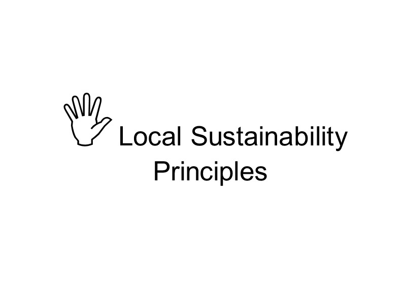 Local Sustainability Principles